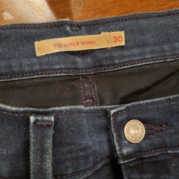 710 Super Skinny Levi Blue Jeans Size 30 - Picture 5 of 12
